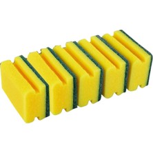 Uslucan Alışveriş 5'li Fonksiyonel Bulaşık Süngeri Sarı Sünger Çift Taraflı Set Ovma ve Yıkama Süngeri Paket Yüzey, Lavabo, Zemin Her Yerde Temizlik EASYSO2573