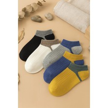 Çocuk 5 Çift Renkli Kısa Patik Çorap