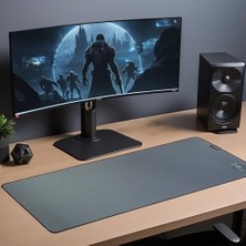 Uslucan Alışveriş Gray 80X30CM Hybrid Yüzey - 4mm Kalınlık - Özel Yüzey Altı Dikiş - Kaydırmaz Zemin Xl Premium Mousepad