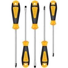 Uslucan Alışveriş Soft Series Tornavida Seti, Chrome Vanadium, 5 Parça, Cr-V, Sarı Siyah, Model SGS1645