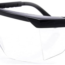 Uslucan Alışveriş Iş Güvenliği Dayanıklı Kulak Ayarlı Şeffaf Iş Çapak Gözlüğü, Tam Korumalı, Laboratuvar Gözlüğü