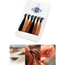 Uslucan Alışveriş Plastik Kancalı Lastik Saç Tokası Seti, Kadın Toka, Toka Organizer, Toka, Kız Çocuk Toka, Kadife Toka 6'lı Set