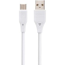 Uslucan Alışveriş 2.4 A Micro USB Data ve Şarj Kablosu, Beyaz, 1 M