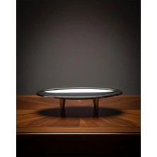Mikasa Moor Gümüş Pirinç Ayaklı Sunumluk 36*17CM