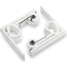 Uslucan Alışveriş Masa Örtüsü Mandalı, Ayarlanabilir Plastik Tutma Klipsi, Yaylı Kıskaç, Beyaz (8)