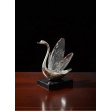 Kristal &mermer Dekoratif Gümüş Kuğu