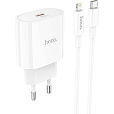 Uslucan Alışveriş . C94A Metro 20W Type-C Çıkışlı Ekstra Type-C To Lightning Kablolu Pd Hızlı Şarj Aleti - Beyaz