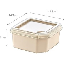 Uslucan Alışveriş Q-Box Saklama Kabı 1000 ml Latte