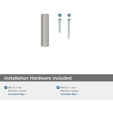 Uslucan Alışveriş 10BX19009CSG9 Bar Çekilir 1 – 15/16 (49 Mm) Uzunluk Knob-10 PACK-19009, Sterling Nikel