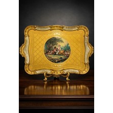 Pescarıssı Dikdörtgen Italyan Gül Ağacı Tepsi 12 Kişilik