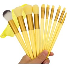 Uslucan Alışveriş 13’lü Sarı Makyaj Fırça Seti – Profesyonel Yumuşak Kıl Fırçalar – Fondöten, Allık, Far ve Göz Makyajı Için Kusursuz Uygulama