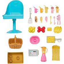 Uslucan Alışveriş Setleri, 25 Parçalı, Hazırlık ve Yemek Alanları Olan, Renkli Yemek ve Içecek Aksesuarlarıyla Limonatacı, HPL71