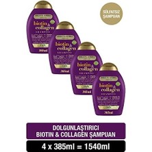 Uslucan Alışveriş Ogx Dolgunlaştırıcı  & Kolajen Şampuan (4 x 385 Ml)