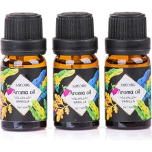 Uslucan Alışveriş 3’lü Esansiyel Uçucu Yağ 3X10ML Vanilya Kokulu Buhurdanlık Yağı Set, Difüzör ve Oda Kokusu