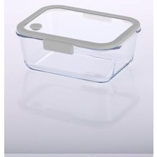 Uslucan Alışveriş Glace Vakumlu Cam Saklama Kabı 1200 ml Gri