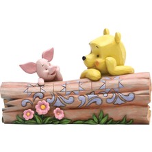 Uslucan Alışveriş Traditions Pooh And Piglet On A Log Figürü, 6005964, Çok Renkli, Tek Boy