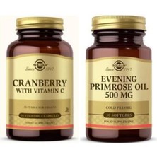Solgar Cranberry Extract With Vitamin C 60 Kapsül+ Evening Primrose 500 Mg 30 Kapsül