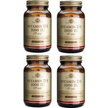 Solgar Vitamin D3 1000IU 100 Kapsül 4 Adet