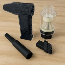 Uslucan Alışveriş 130000 Rpm Mini Turbo Jet Hava Üfleyici Süpürge 2in1 Araba, Klavye Temizle, Mangal Veya Serinleme Taşınabilir Mini Fan El Tipi 4 Modlu Fan Seviyesi Şarj Edilebilir 4000MAH Fzm-01 (Siyah)