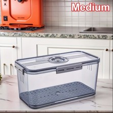 Es Dekor Boyut-Orta / Gri Mühürlü Ekmek Kutusu – Taşınabilir Taze Tutma Ekmek Saklama Sepeti ile Tarih Takipçisi