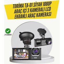 K-Yonlineticaret Ta-01 3 Kameralı 1080P Araç Kamerası Siyah