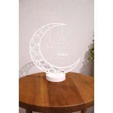 Belle Vie Lüks Hilal Ay & Fener Dekoratif Obje — Modern Islami Masa Üstü Dekoru | Ramazan & Bayram Özel Tasarım