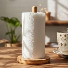 Snippy Nora Yuvarlak - Bambu Dik Peçetelik Kağıt Havluluk Yuvarlak Rulo Havluluk 27 cm