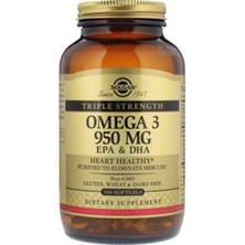 Solgar Omega-3 950 Mg 100 Kapsül Amerika Menşeli Aromasız Tablet Formunda Besin Takviyesi