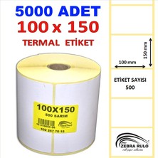 Zebra Rulo 100X150 Termal Etiket 500 Sarım  10 ADET