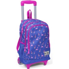 Uslucan Alışveriş Yaygan Işıklı Tekerlekli Ilkokul Çantası - Mavi - Kız Çocuk