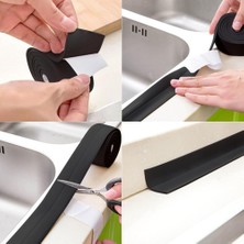 Uslucan Alışveriş Siyah Su Sızdırmaz Geçirmez Bant Lavabo Küvet Duş Kenar Bandı