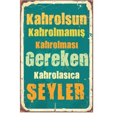 Uslucan Alışveriş Kahrolsun Kahrolmamış Kahrolması Gereken Retro Ahşap Mdf Tablo DRTR003