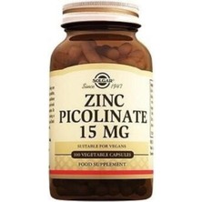 Solgar Zinc Picolinate 15 Mg 100 Bitkisel Kapsül E-Vital
