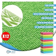 Uslucan Alışveriş | Mikrofiber Temizlik Bezi | Klasik Serii | 250 Gsm | Banyo, Mutfak Bezi | Bulaşık Kurulama Bezi | 4 Renk X12 Adet