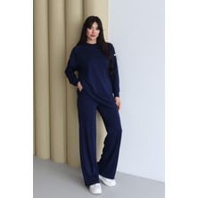 Balenbi Omuz Çıtçıt Detaylı Bisiklet Yaka Oversize Modal Tesettür Takım 1178
