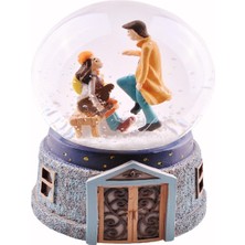 Senson Romantik Aşıklar Dönen Kar Küresi Müzik Kutusu - Büyük (B) (5224)