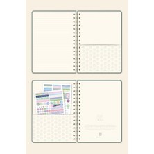 Uslucan Alışveriş A5 Spiralli Sert Kapak Çizgili Tarihsiz Not Defteri Yeşil