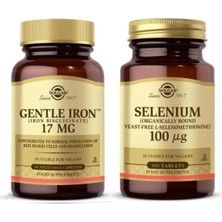Solgar Gentle Iron 17 Mg 90 Kapsül + Selenium 100 Mcg 100 Tablet
