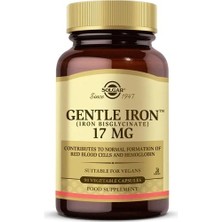Solgar Gentle Iron 17 mg 90 Kapsül Vegan İçerik ile Amerika Menşeli Besin Takviyesi