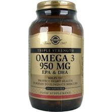 Solgar Omega-3 950 Mg Takviye Edici Gıda 100 Softjel Kapsül