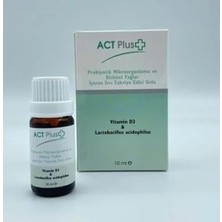 Act Plus Probiyotik Mikroorganizma D3 Lactobacillus Gaz Damlası 10 ml