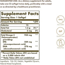 Solgar Omega 3 950MG 50 Yumuşak Kapsül