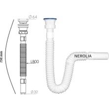 Uslucan Alışveriş Lavabo Gider Hortumu/körüklü Lavabo Sifonu/eviye Gider Borusu (Paslanmaz Çelik Süzgeçli ve Vidalıdır)