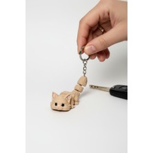 Pazarois Sevimli Kedi Figürlü Hareketli Anahtarlık