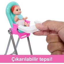 Uslucan Alışveriş Aksesuarlarla Birlikte Gelen Skipper Bebek ve Oyun Seti, Yemek Zamanı Temalı Bebek Bakıcılığı Seti, Renk Değiştiren Oyuncak, HTK35