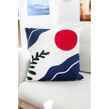 Uslucan Alışveriş 45X45 Özel Tasarım Panç Süzene Desen Dekoratif Kırlent Kılıfı Modern Beyaz 30