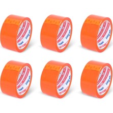 Uslucan Alışveriş 45 mm x 40 mt Turuncu Koli Bandı 6 Adet