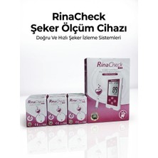 Unipore RinaCheck Rina Check Şeker Ölçüm Cihazı+ Lanset Kalemi + 1 Kutu 50 Adet Şeker Ölçüm Çubuğu Hediye