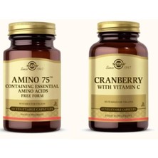 Solgar Amino 75 (Essential Amino) 30 Kapsül+ Cranberry Extract With Vitamin C 60 Kapsül