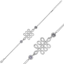 Aya Diamond Gümüş Nazarlı Sonsuzluk Bayan Bileklik